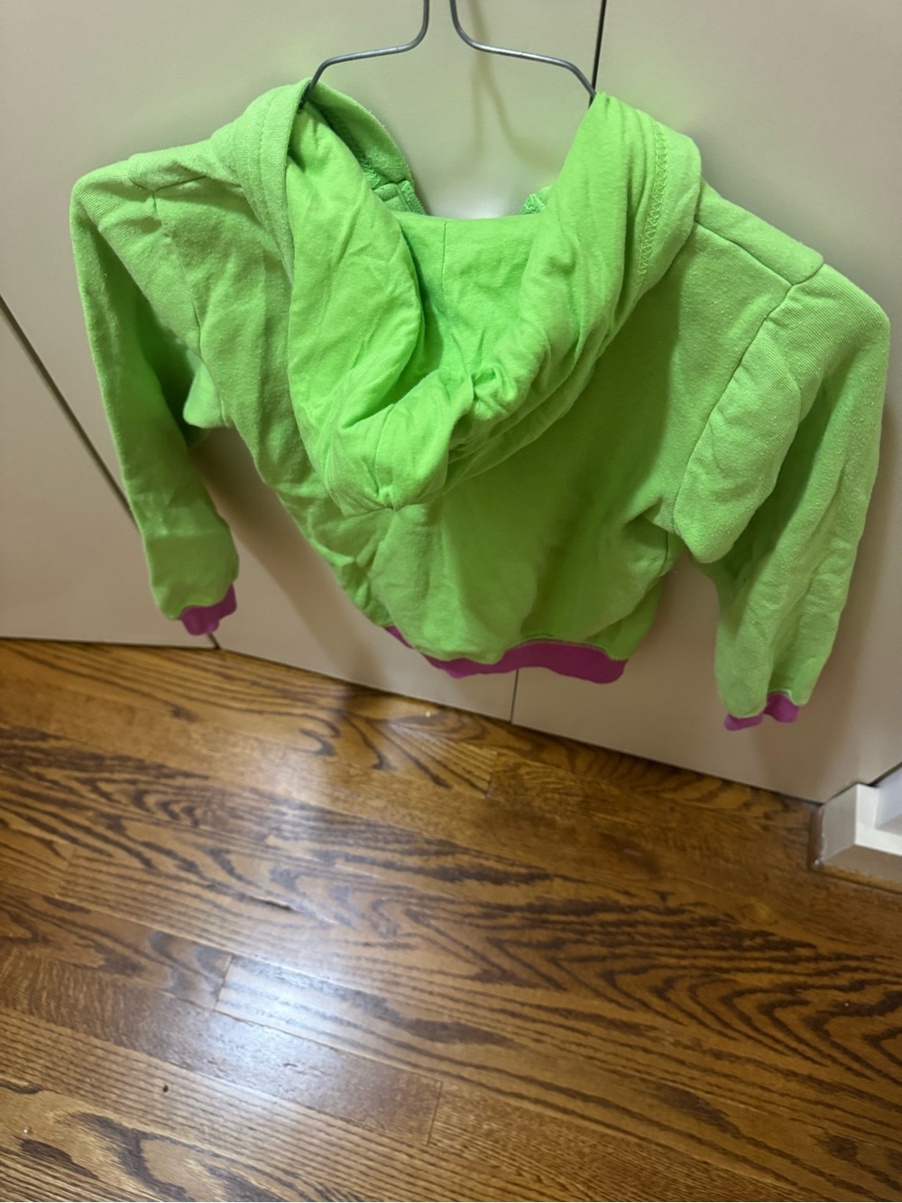 Shopkins Lime Green Hoodie with Pink trim